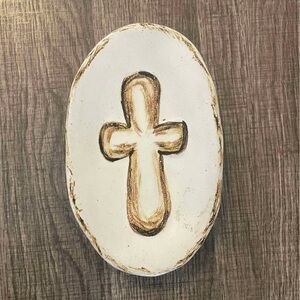 Oval Ceramic Cross